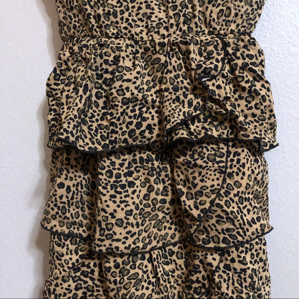 Cheetah Print Ruffle Mini Dress - Picture 5 of 6